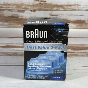 Braun 3in1 Shaver Care Lemon Fresh Cleaning Cartridges 3 Pack Made in Ireland